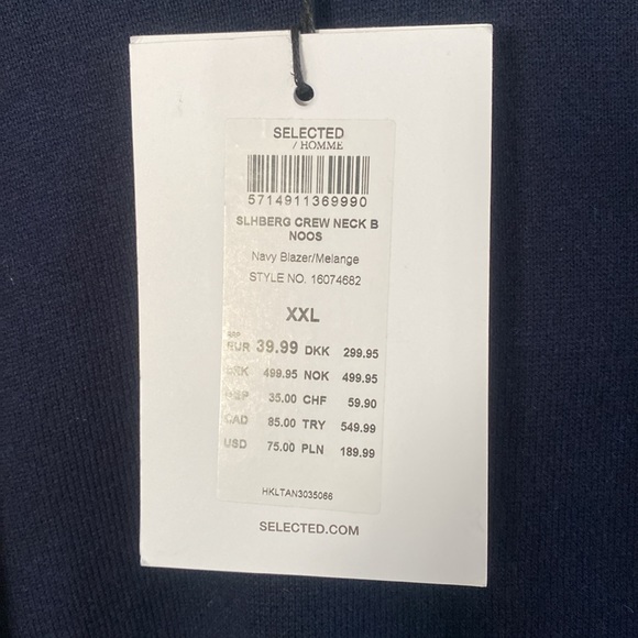 Selected Homme Crew Neck Pima Cotton Sweater - Picture 5 of 6